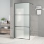 vidaXL Duschwand für Begehbare Dusche Schwarz 90x195cm Matt ESG-Glas vidaXL Duschwand für Begehbare Dusche Schwarz 90x195cm Matt ESG-Glas