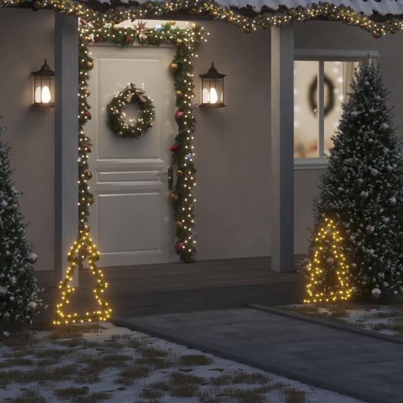 vidaXL Weihnachtsbaum mit Erdspießen und 80 LEDs 60 cm vidaXL Weihnachtsbaum mit Erdspießen und 80 LEDs 60 cm