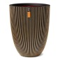 Capi Vase Groove Elegant 46x58 cm Schwarz und Golden Capi Vase Groove Elegant 46x58 cm Schwarz und Golden