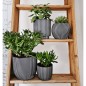 Capi 4-tlg. Blumentopf-Set Groove Anthrazit Capi 4-tlg. Blumentopf-Set Groove Anthrazit