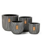 Capi 4-tlg. Blumentopf-Set Groove Anthrazit Capi 4-tlg. Blumentopf-Set Groove Anthrazit