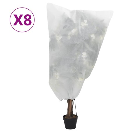 vidaXL Wintervlies mit Kordelzug 8 Stk. 70 g/m² 0,8x0,8 m