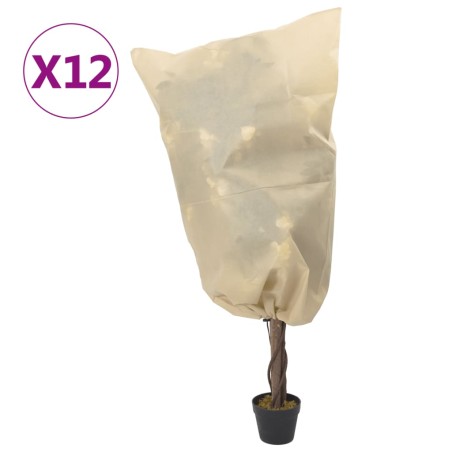 vidaXL Wintervlies mit Kordelzug 12 Stk. 70 g/m² 0,8x1,2 m