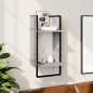 vidaXL Wandregal mit Stange Grau Sonoma 30x25x65 cm vidaXL Wandregal mit Stange Grau Sonoma 30x25x65 cm