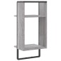 vidaXL Wandregal mit Stange Grau Sonoma 30x25x65 cm vidaXL Wandregal mit Stange Grau Sonoma 30x25x65 cm