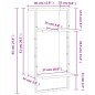 vidaXL Wandregal mit Stange Grau Sonoma 30x25x65 cm vidaXL Wandregal mit Stange Grau Sonoma 30x25x65 cm