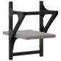 vidaXL Wandregale mit Stangen 2 Stk. Grau Sonoma 20x25x30 cm vidaXL Wandregale mit Stangen 2 Stk. Grau Sonoma 20x25x30 cm