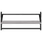 vidaXL Wandregale mit Stangen 2 Stk. Grau Sonoma 65x25x30 cm vidaXL Wandregale mit Stangen 2 Stk. Grau Sonoma 65x25x30 cm