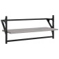 vidaXL Wandregale mit Stangen 2 Stk. Grau Sonoma 65x25x30 cm vidaXL Wandregale mit Stangen 2 Stk. Grau Sonoma 65x25x30 cm