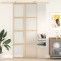 vidaXL Schiebetür Golden 90x205 cm Matt ESG-Glas und Aluminium vidaXL Schiebetür Golden 90x205 cm Matt ESG-Glas und Aluminium