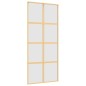 vidaXL Schiebetür Golden 90x205 cm Matt ESG-Glas und Aluminium vidaXL Schiebetür Golden 90x205 cm Matt ESG-Glas und Aluminium