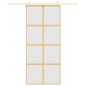 vidaXL Schiebetür Golden 90x205 cm Matt ESG-Glas und Aluminium vidaXL Schiebetür Golden 90x205 cm Matt ESG-Glas und Aluminium