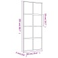 vidaXL Schiebetür Golden 90x205 cm Matt ESG-Glas und Aluminium vidaXL Schiebetür Golden 90x205 cm Matt ESG-Glas und Aluminium