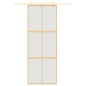 vidaXL Schiebetür Golden 76x205 cm Matt ESG-Glas und Aluminium