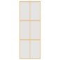 vidaXL Schiebetür Golden 76x205 cm Matt ESG-Glas und Aluminium