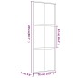 vidaXL Schiebetür Golden 76x205 cm Matt ESG-Glas und Aluminium
