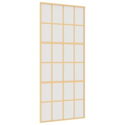 vidaXL Schiebetür Golden 90x205 cm Matt ESG-Glas und Aluminium