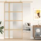 vidaXL Schiebetür Golden 102,5x205 cm Matt ESG-Glas und Aluminium vidaXL Schiebetür Golden 102,5x205 cm Matt ESG-Glas und Aluminium