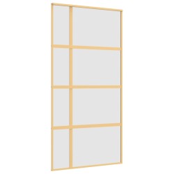 vidaXL Schiebetür Golden 102,5x205 cm Matt ESG-Glas und Aluminium