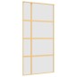 vidaXL Schiebetür Golden 102,5x205 cm Matt ESG-Glas und Aluminium vidaXL Schiebetür Golden 102,5x205 cm Matt ESG-Glas und Aluminium