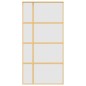 vidaXL Schiebetür Golden 102,5x205 cm Matt ESG-Glas und Aluminium vidaXL Schiebetür Golden 102,5x205 cm Matt ESG-Glas und Aluminium