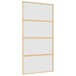 vidaXL Schiebetür Golden 102,5x205 cm Matt ESG-Glas und Aluminium