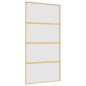 vidaXL Schiebetür Golden 102,5x205 cm Matt ESG-Glas und Aluminium vidaXL Schiebetür Golden 102,5x205 cm Matt ESG-Glas und Aluminium