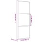 vidaXL Schiebetür Golden 76x205 cm ESG-Klarglas und Aluminium vidaXL Schiebetür Golden 76x205 cm ESG-Klarglas und Aluminium