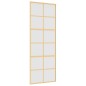 vidaXL Schiebetür Golden 76x205 cm Matt ESG-Glas und Aluminium vidaXL Schiebetür Golden 76x205 cm Matt ESG-Glas und Aluminium
