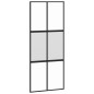 vidaXL Schiebetür Schwarz 90x205 cm Hartglas und Aluminium vidaXL Schiebetür Schwarz 90x205 cm Hartglas und Aluminium