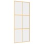 vidaXL Schiebetür Golden 90x205 cm ESG-Klarglas und Aluminium vidaXL Schiebetür Golden 90x205 cm ESG-Klarglas und Aluminium