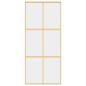 vidaXL Schiebetür Golden 90x205 cm ESG-Klarglas und Aluminium vidaXL Schiebetür Golden 90x205 cm ESG-Klarglas und Aluminium