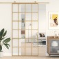 vidaXL Schiebetür Golden 102,5x205 cm ESG-Klarglas und Aluminium vidaXL Schiebetür Golden 102,5x205 cm ESG-Klarglas und Aluminium