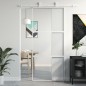 vidaXL Schiebetür Weiß 90x205 cm Hartglas und Aluminium vidaXL Schiebetür Weiß 90x205 cm Hartglas und Aluminium