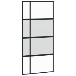 vidaXL Schiebetür Schwarz 102,5x205 cm Hartglas und Aluminium
