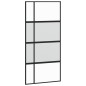 vidaXL Schiebetür Schwarz 102,5x205 cm Hartglas und Aluminium vidaXL Schiebetür Schwarz 102,5x205 cm Hartglas und Aluminium