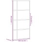 vidaXL Schiebetür Schwarz 102,5x205 cm Hartglas und Aluminium vidaXL Schiebetür Schwarz 102,5x205 cm Hartglas und Aluminium