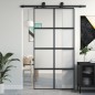 vidaXL Schiebetür Schwarz 102,5x205 cm Hartglas und Aluminium vidaXL Schiebetür Schwarz 102,5x205 cm Hartglas und Aluminium