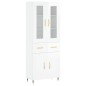 Highboard Hochglanz-Weiß 69,5x34x180 cm Holzwerkstoff Highboard Hochglanz-Weiß 69,5x34x180 cm Holzwerkstoff