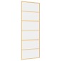 vidaXL Schiebetür Golden 76x205 cm ESG-Klarglas und Aluminium vidaXL Schiebetür Golden 76x205 cm ESG-Klarglas und Aluminium