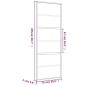 vidaXL Schiebetür Golden 76x205 cm ESG-Klarglas und Aluminium vidaXL Schiebetür Golden 76x205 cm ESG-Klarglas und Aluminium