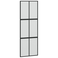 vidaXL Schiebetür Schwarz 76x205 cm Hartglas und Aluminium