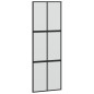 vidaXL Schiebetür Schwarz 76x205 cm Hartglas und Aluminium vidaXL Schiebetür Schwarz 76x205 cm Hartglas und Aluminium