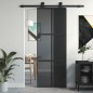 vidaXL Schiebetür Schwarz 76x205 cm Hartglas und Aluminium vidaXL Schiebetür Schwarz 76x205 cm Hartglas und Aluminium