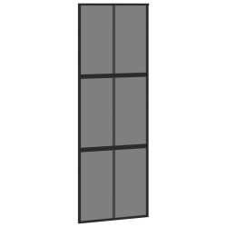 vidaXL Schiebetür Schwarz 76x205 cm Hartglas und Aluminium