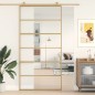 vidaXL Schiebetür Golden 102,5x205 cm ESG-Klarglas und Aluminium vidaXL Schiebetür Golden 102,5x205 cm ESG-Klarglas und Aluminium