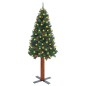 vidaXL Weihnachtsbaum Schlank mit Beleuchtung & Zapfen Echtholz 210 cm vidaXL Weihnachtsbaum Schlank mit Beleuchtung & Zapfen Echtholz 210 cm