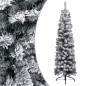 vidaXL Weihnachtsbaum Schlank mit Beleuchtung & Schnee Grün 180 cm PVC vidaXL Weihnachtsbaum Schlank mit Beleuchtung & Schnee Grün 180 cm PVC
