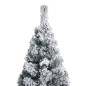 vidaXL Weihnachtsbaum Schlank mit Beleuchtung & Schnee Grün 180 cm PVC vidaXL Weihnachtsbaum Schlank mit Beleuchtung & Schnee Grün 180 cm PVC
