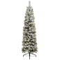 vidaXL Weihnachtsbaum Schlank mit Beleuchtung & Schnee Grün 120 cm PVC vidaXL Weihnachtsbaum Schlank mit Beleuchtung & Schnee Grün 120 cm PVC